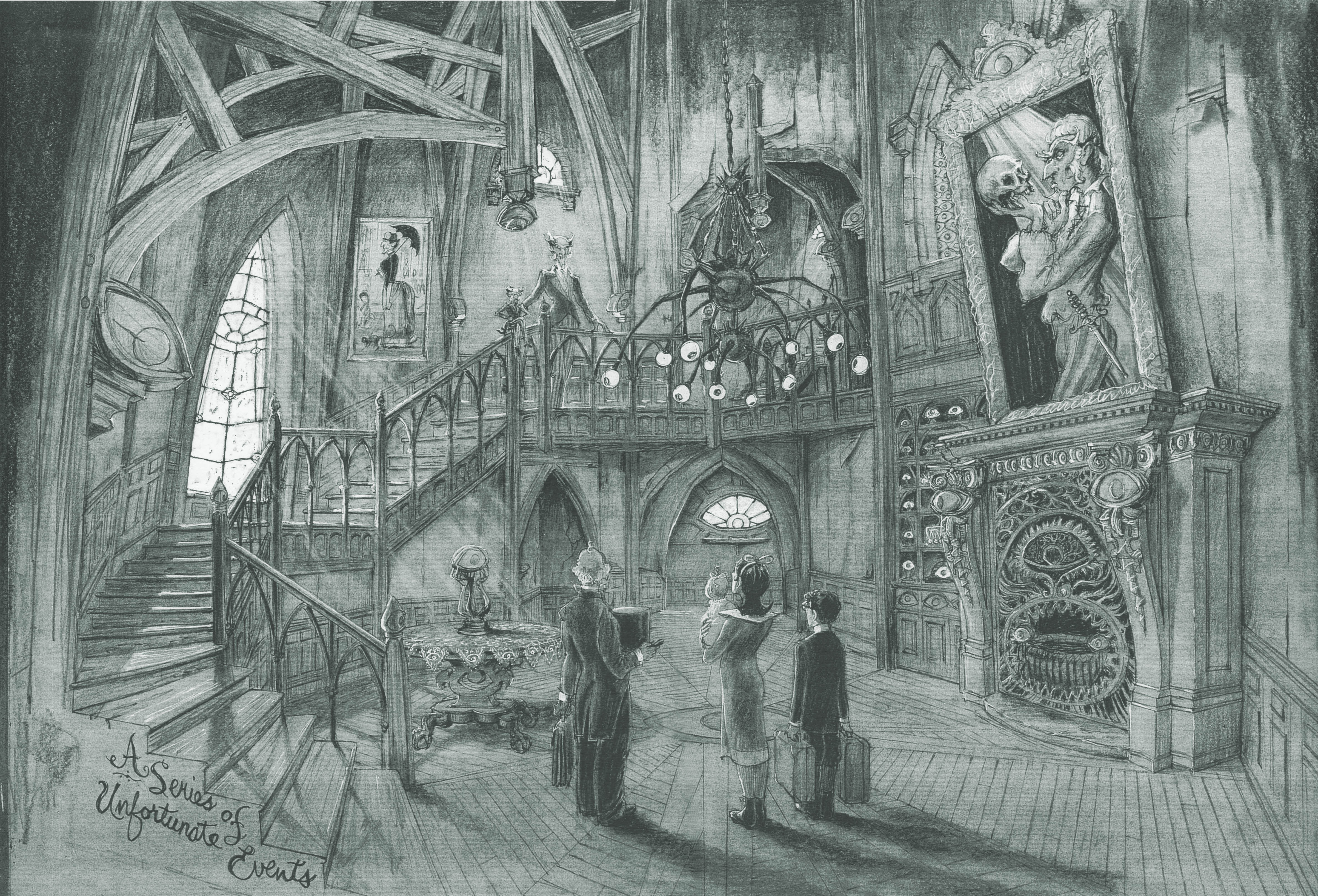 Set design concept rendering by John F. Davis for 