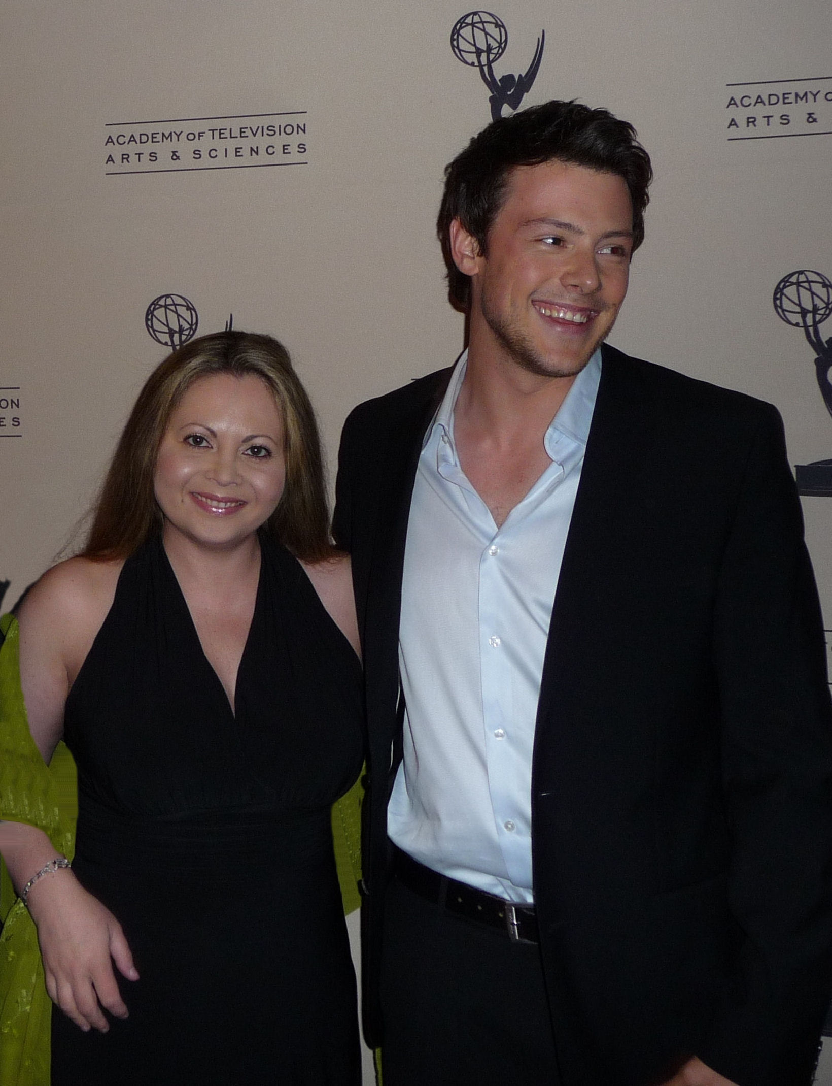 Producer/Director Julia Davis with Cory Monteith of 