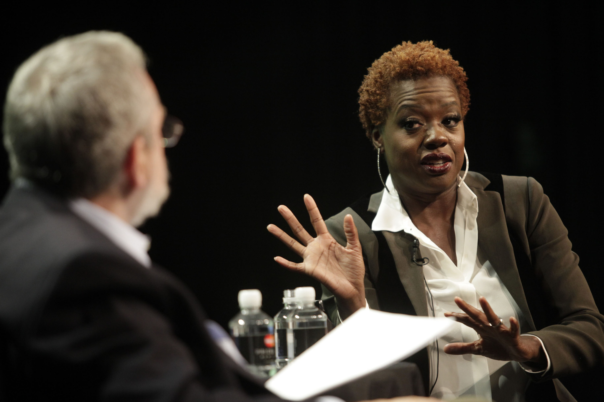 Viola Davis and David Denby