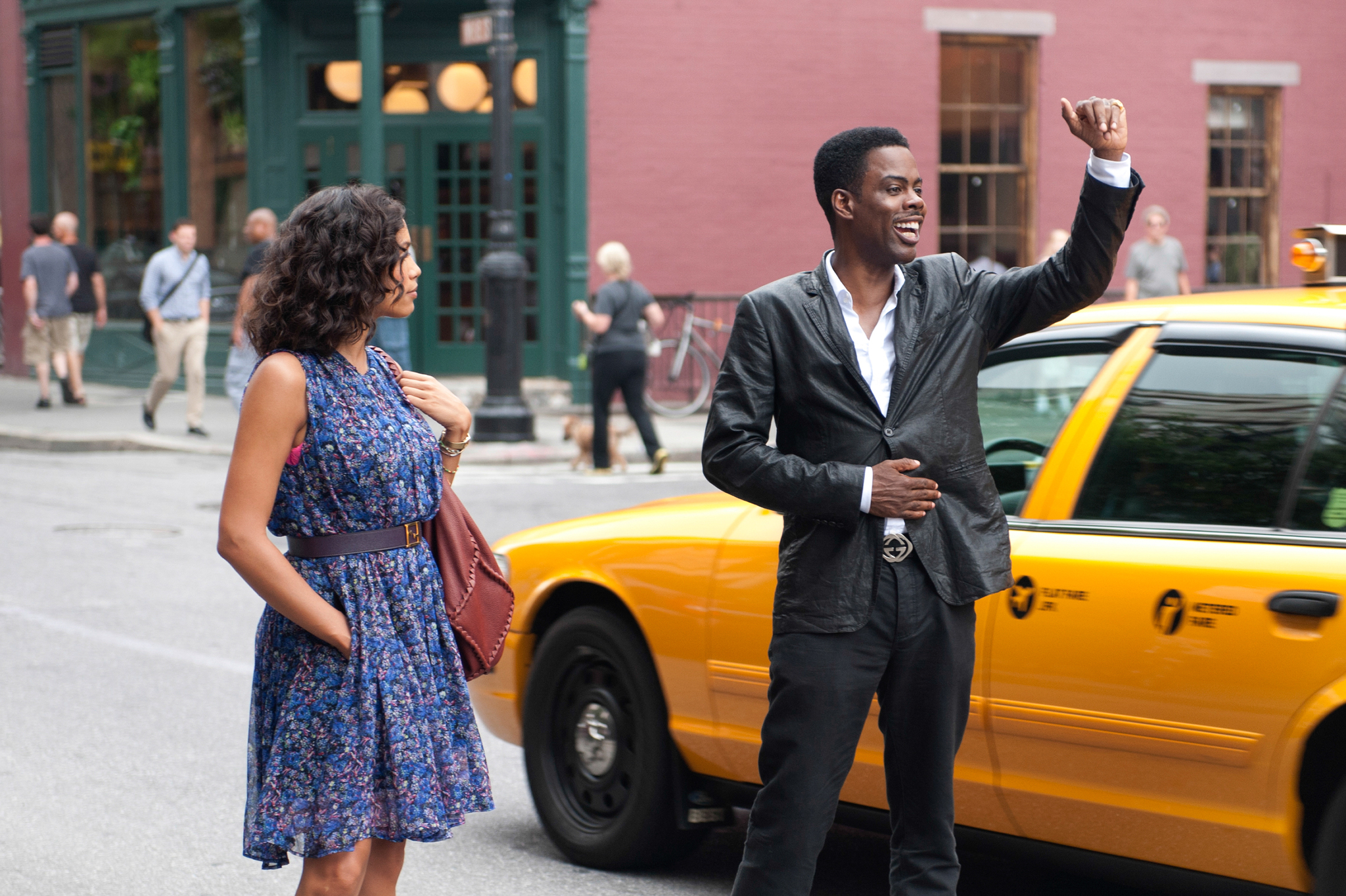 Still of Chris Rock and Rosario Dawson in Top Five (2014)