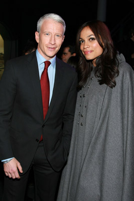 Anderson Cooper and Rosario Dawson