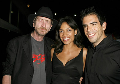 Rosario Dawson, Frank Miller and Eli Roth at event of Death Proof (2007)