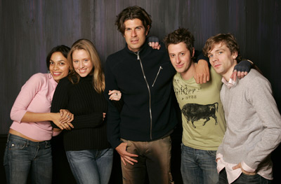 Nathan Crooker, Rosario Dawson, Amy Redford, Brendan Sexton III and Stephen Marshall at event of This Revolution (2005)
