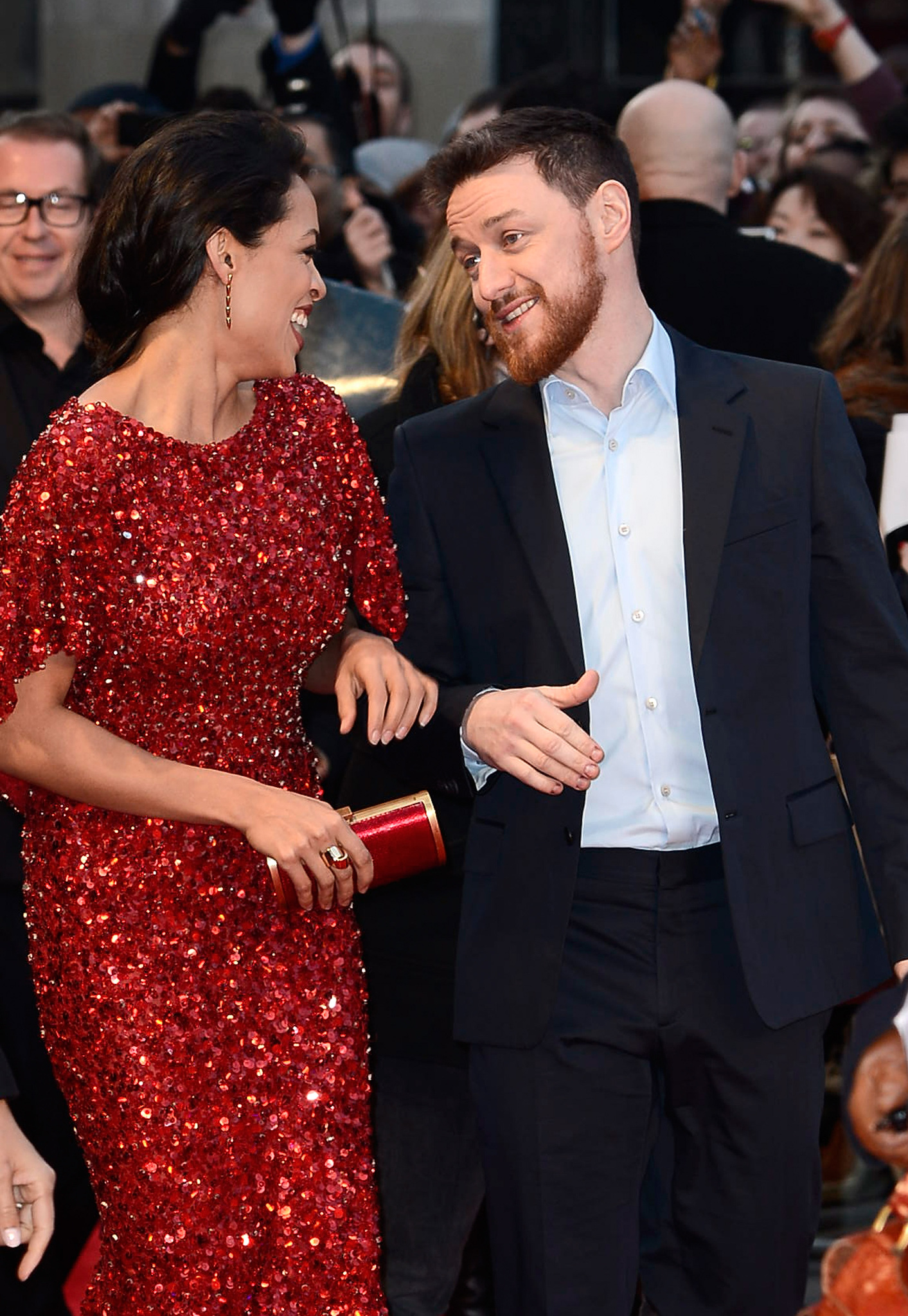 Rosario Dawson and James McAvoy at event of Transo busena (2013)