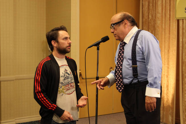 Still of Danny DeVito, Charlie Day and Philadelphia Frank in It's Always Sunny in Philadelphia (2005)