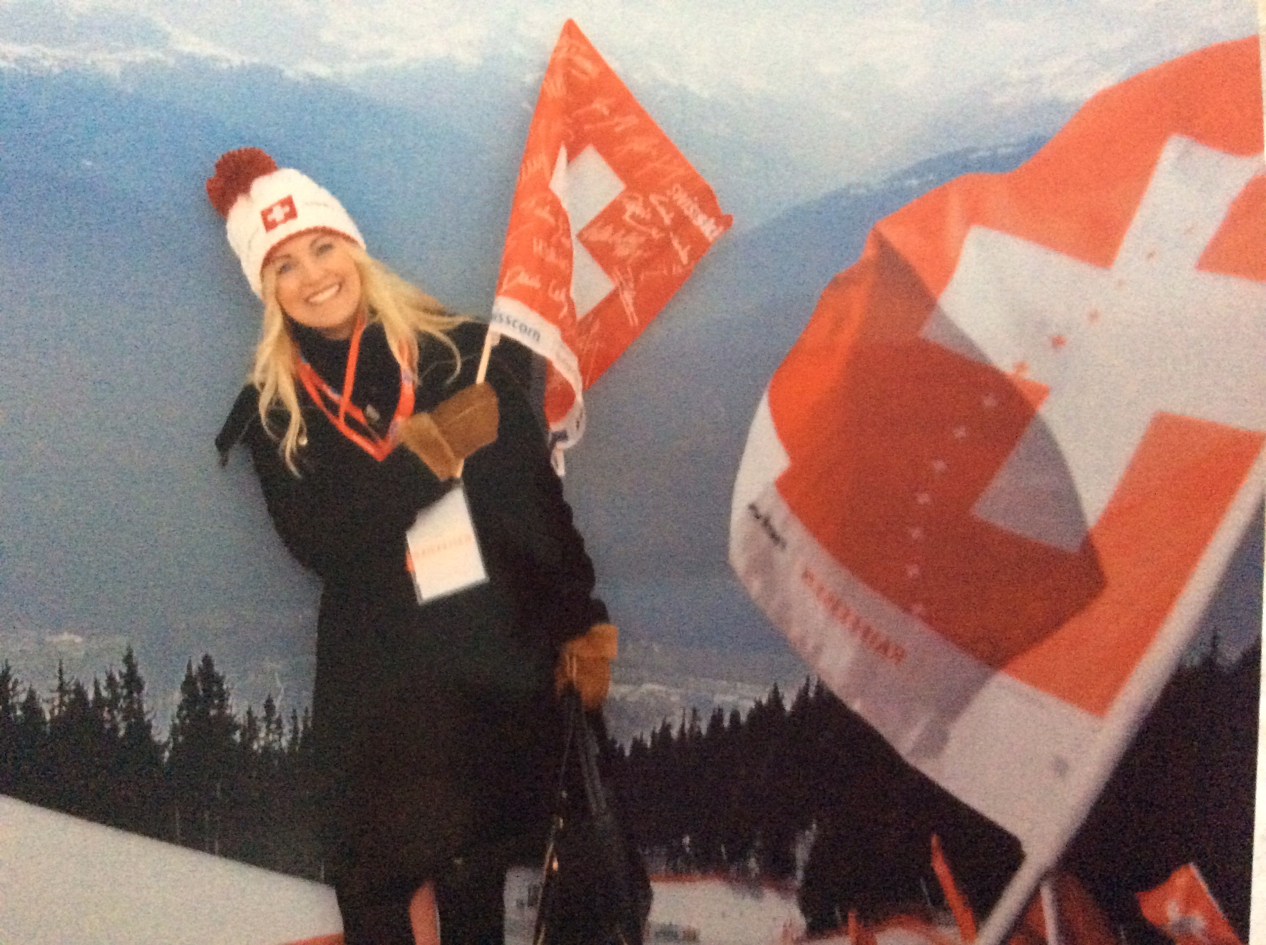 Beatrice de Borg at worldcup ski race - downhill women