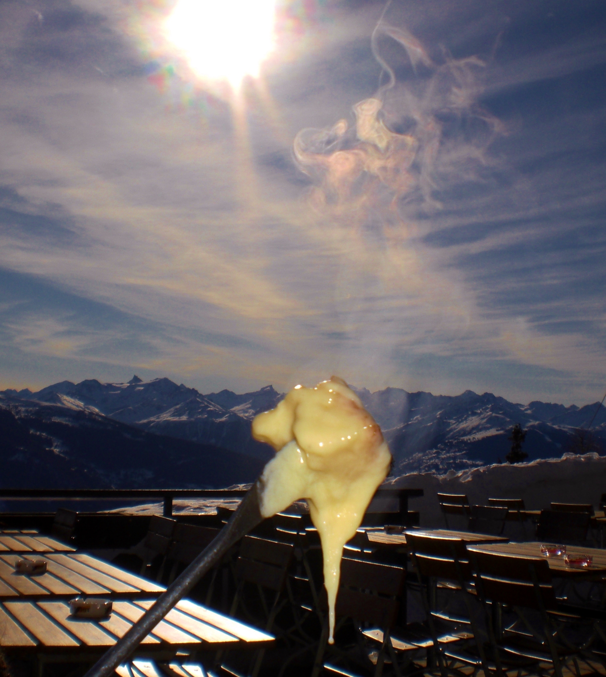 Beatrice's beloved Swiss alps with cheese fondue