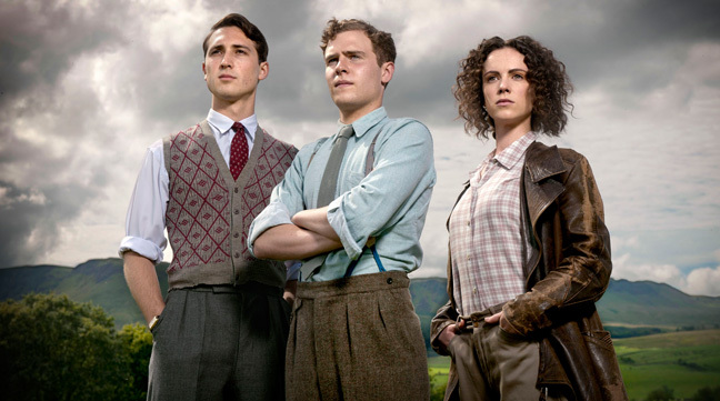 Still of Iain De Caestecker, Ben Lloyd-Hughes and Amy Manson in Young James Herriot (2011)