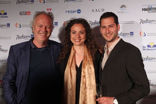Guido De Craene, with Charlotte Mattiussi and Vincenzo Caci at the 2013 Cannes Festival.