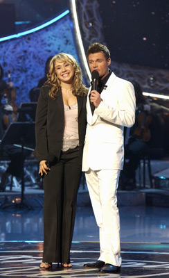 Diana DeGarmo and Ryan Seacrest at event of American Idol: The Search for a Superstar (2002)