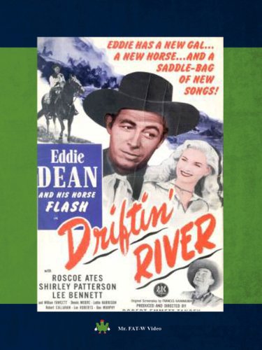 Roscoe Ates, Eddie Dean, Shirley Patterson and Flash in Driftin' River (1946)
