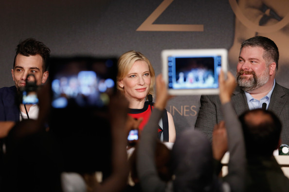 Jay Baruchel, Cate Blanchett, and Dean DeBlois at the Cannes Film Festival 2014 (press conference)
