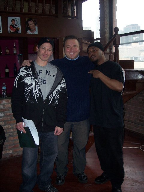 Entertainment Attorney Mark Becker, Tony DeGuide and Hip House Recording Artist Fast Eddie.