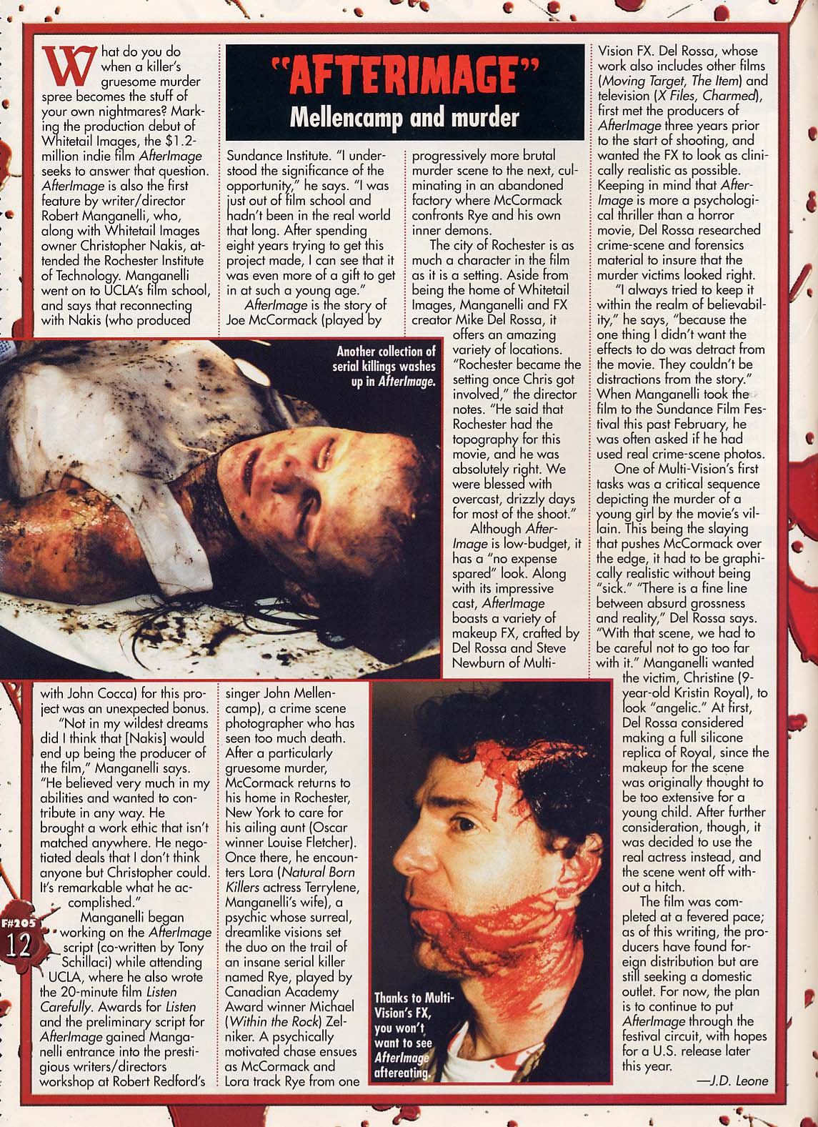 An Fangoria article about the effects Multivision fx provided for 