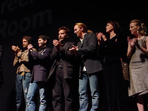 Gerard Butler, Martin Delaney, Ronan Vibert, Tony Curran and Sarah Polley on stage Toronto Film Festival 2005.