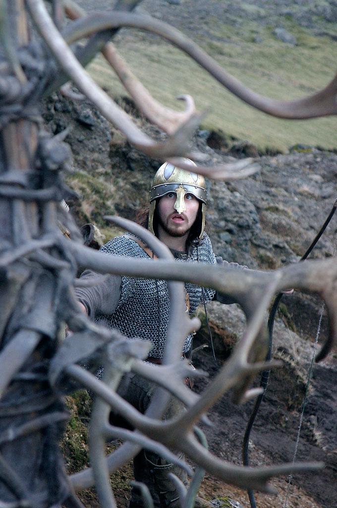 Young Viking in a trap.
