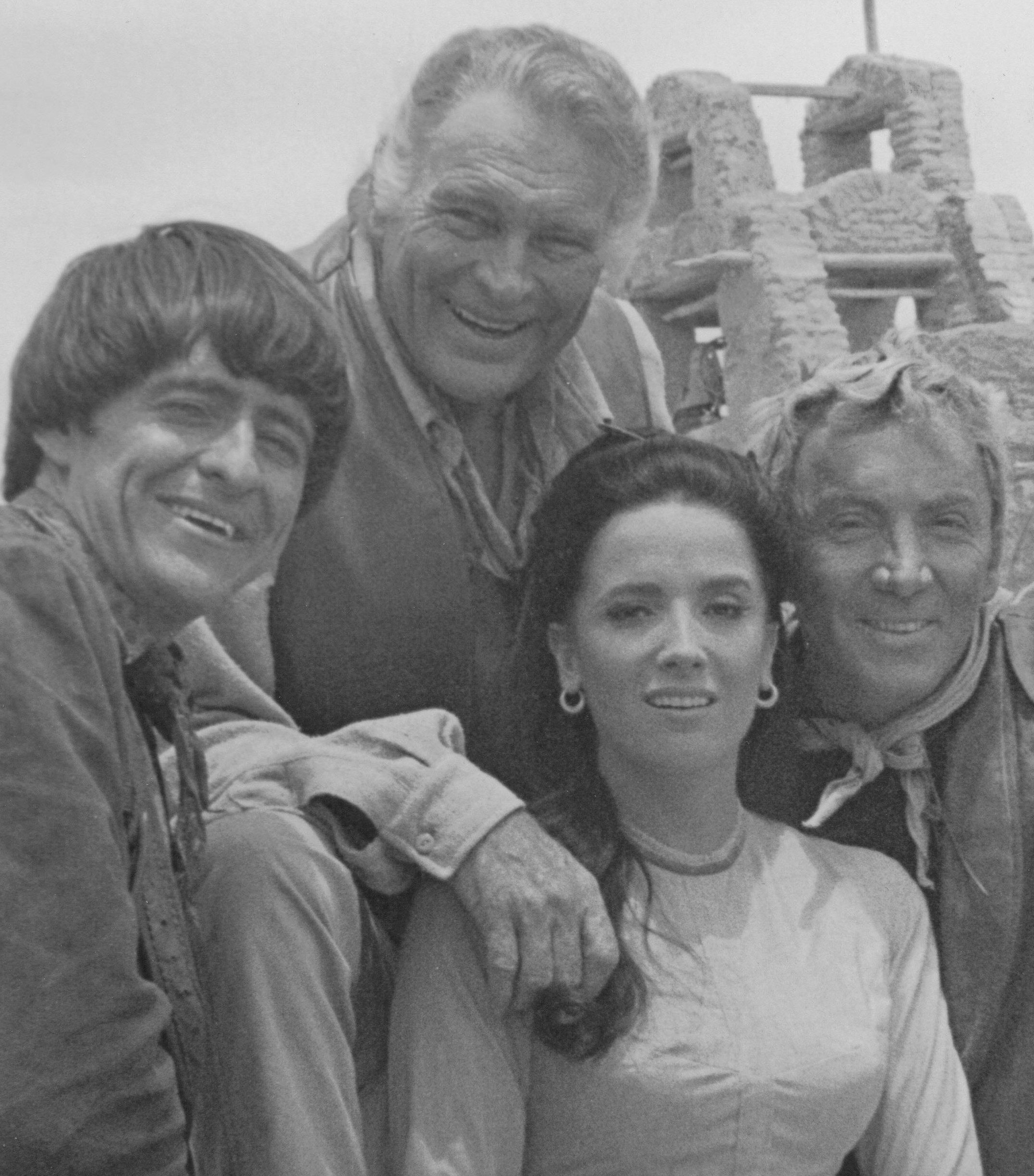 With HIGH CHAPARRAL co-stars Leif Erickson, Linda Cristal and Cameron Mitchell