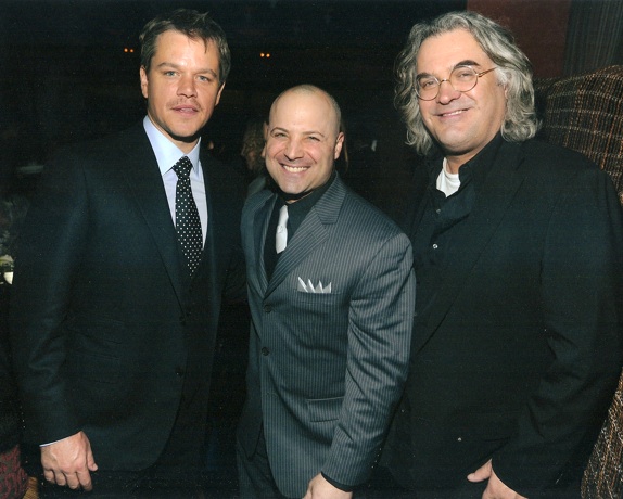 Matt Damon, Jerry Della Salla and director Paul Greengrass attend the Green Zone Premiere after party at Nobu 57, NYC- 2010