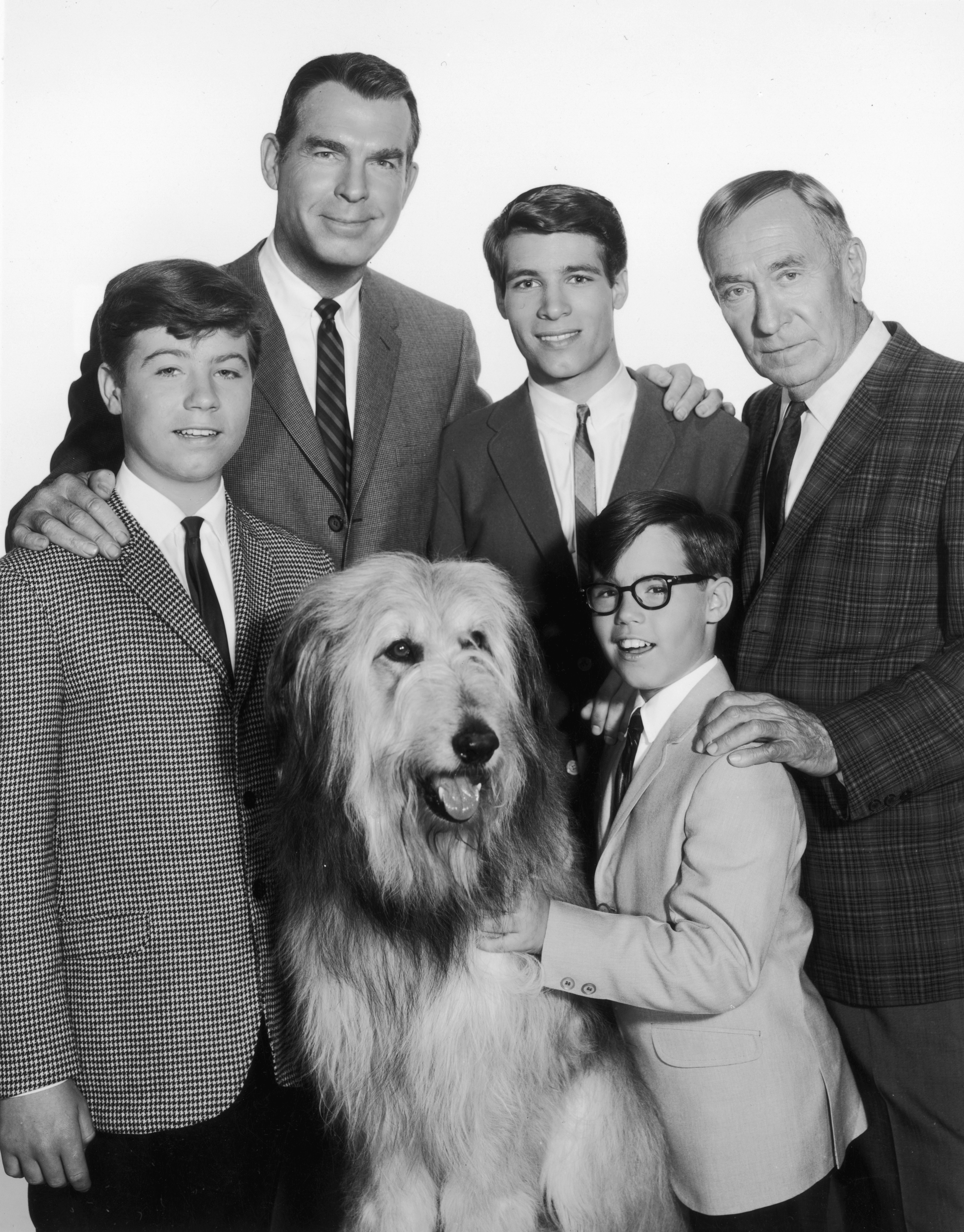 Still of William Demarest, Don Grady, Barry Livingston, Stanley Livingston and Fred MacMurray in My Three Sons (1960)