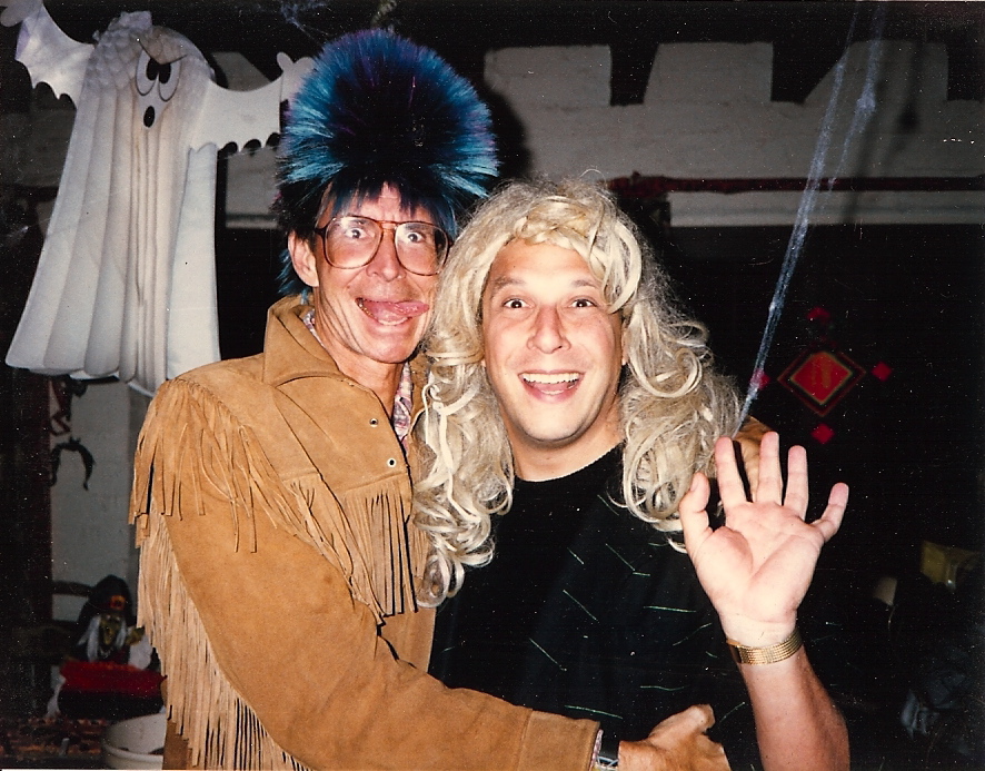 Tony Perkins and Charles Dennis celebrate Hallowe'en 1988