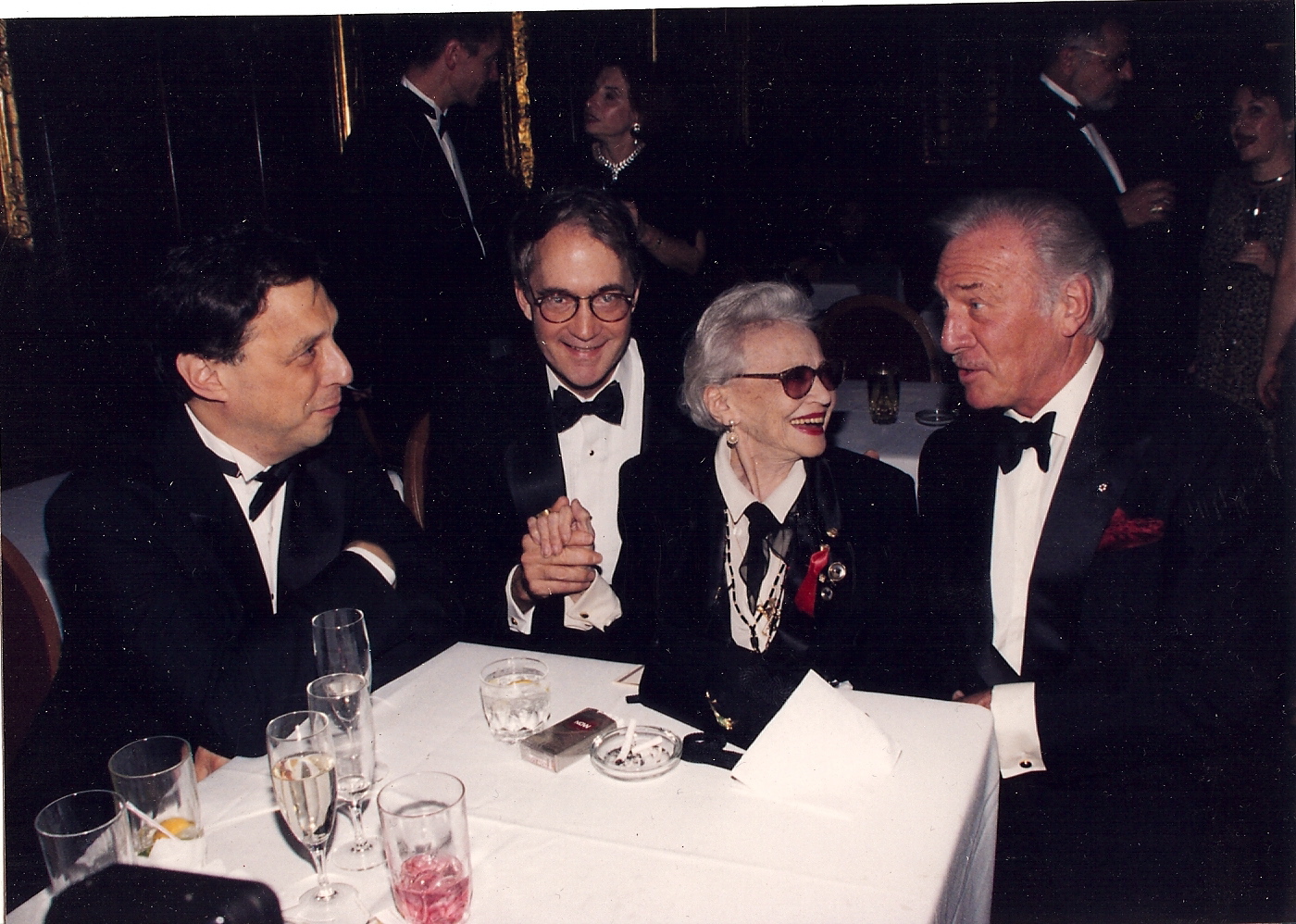 Charles Dennis, Aldon James, Sylvia Sidney, Christopher Plummer honoring Plummer at the National Arts Club 1997