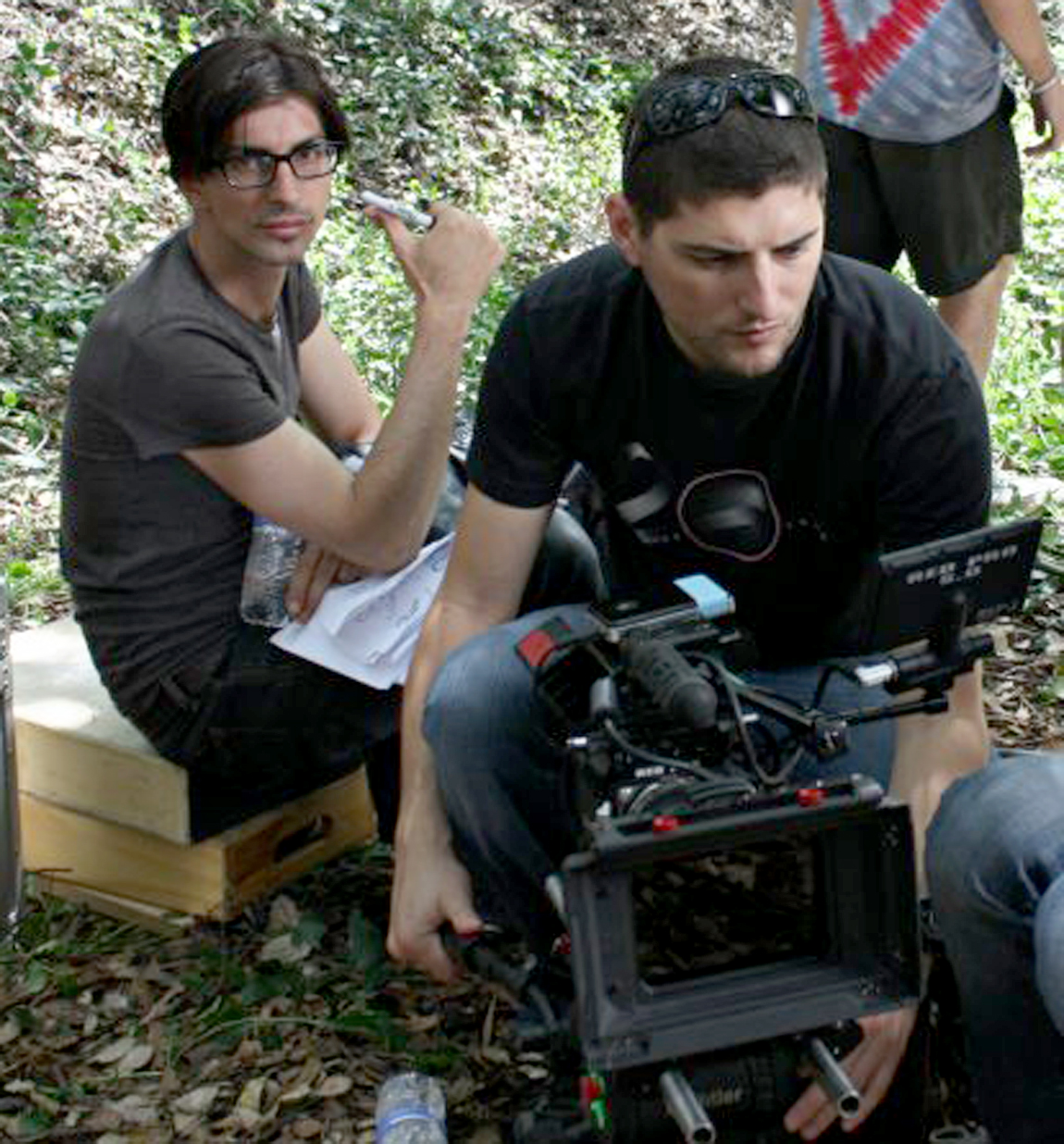 Jason DeParis directing Shadow Wars with the DP Matt Wise