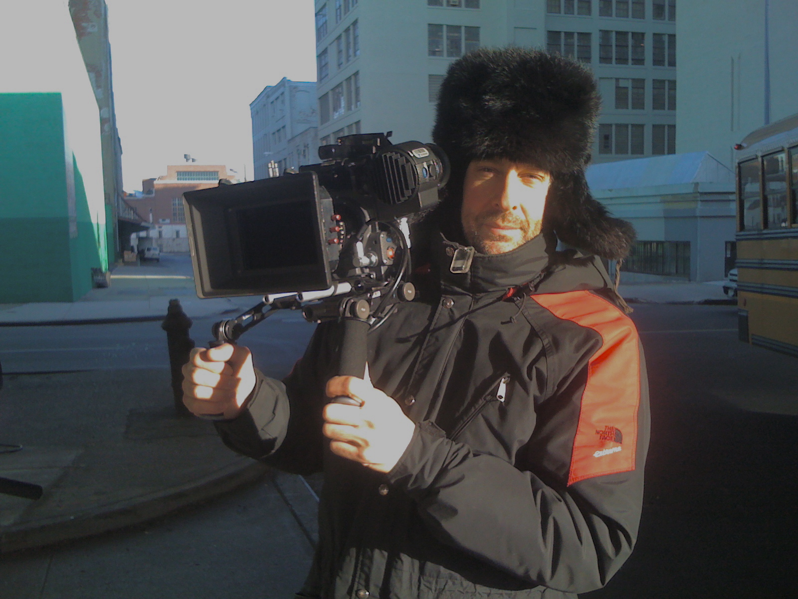 Shooting in Brooklyn in January for Washington Square Films with Evan Bernard.