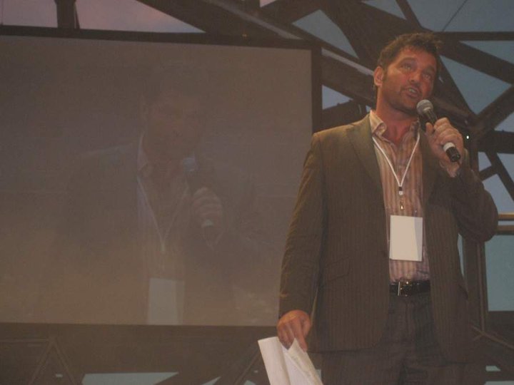 Erik in Australia speaking at the Cosmopolitan Model and talent convention