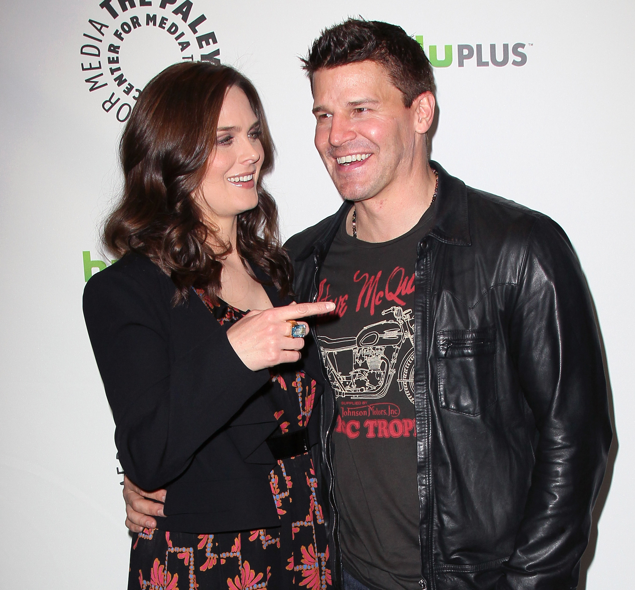 David Boreanaz and Emily Deschanel