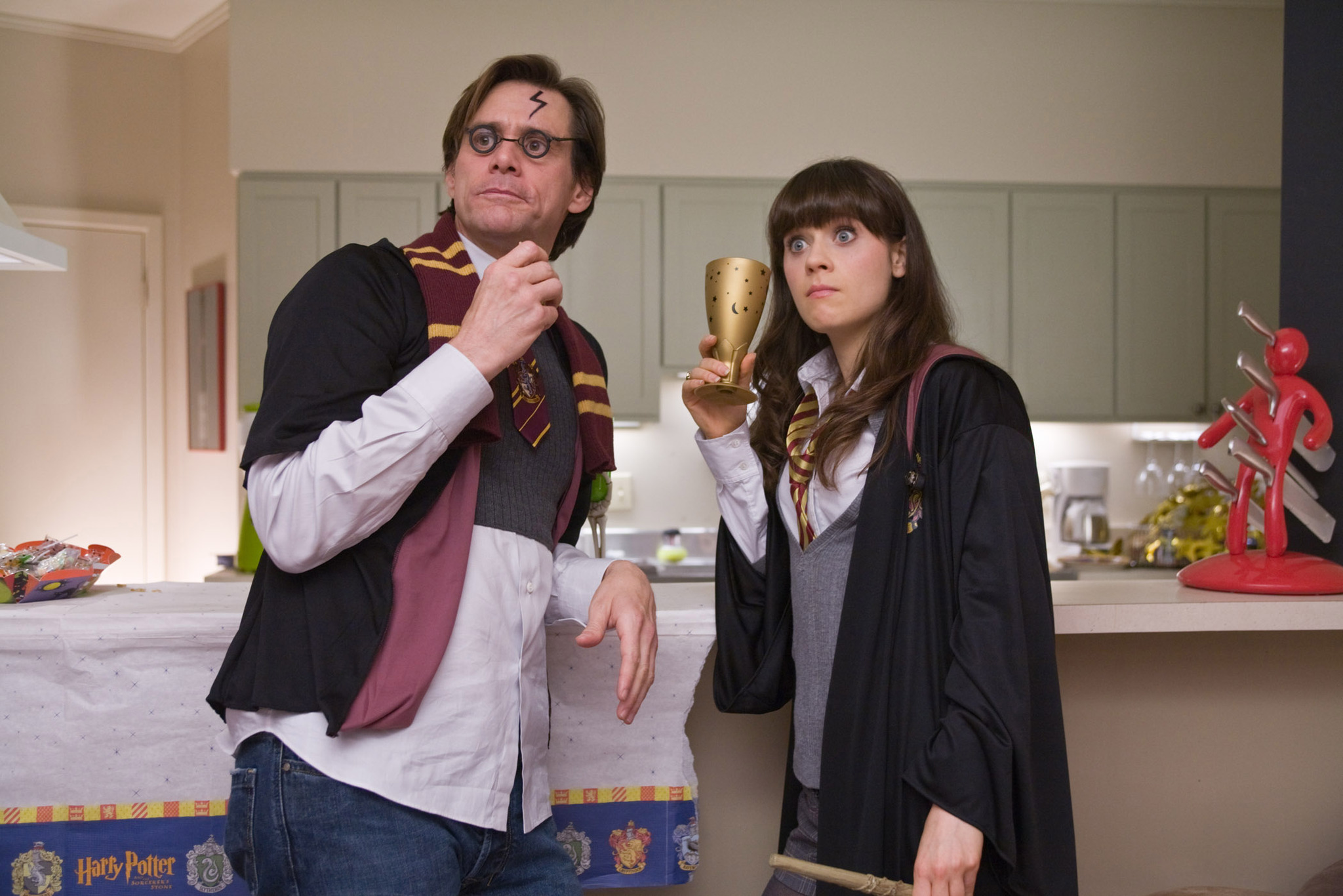 Still of Jim Carrey and Zooey Deschanel in Yes Man (2008)