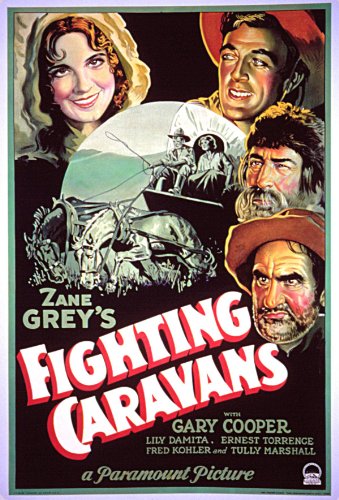 Gary Cooper, Lili Damita, Tully Marshall and Ernest Torrence in Fighting Caravans (1931)
