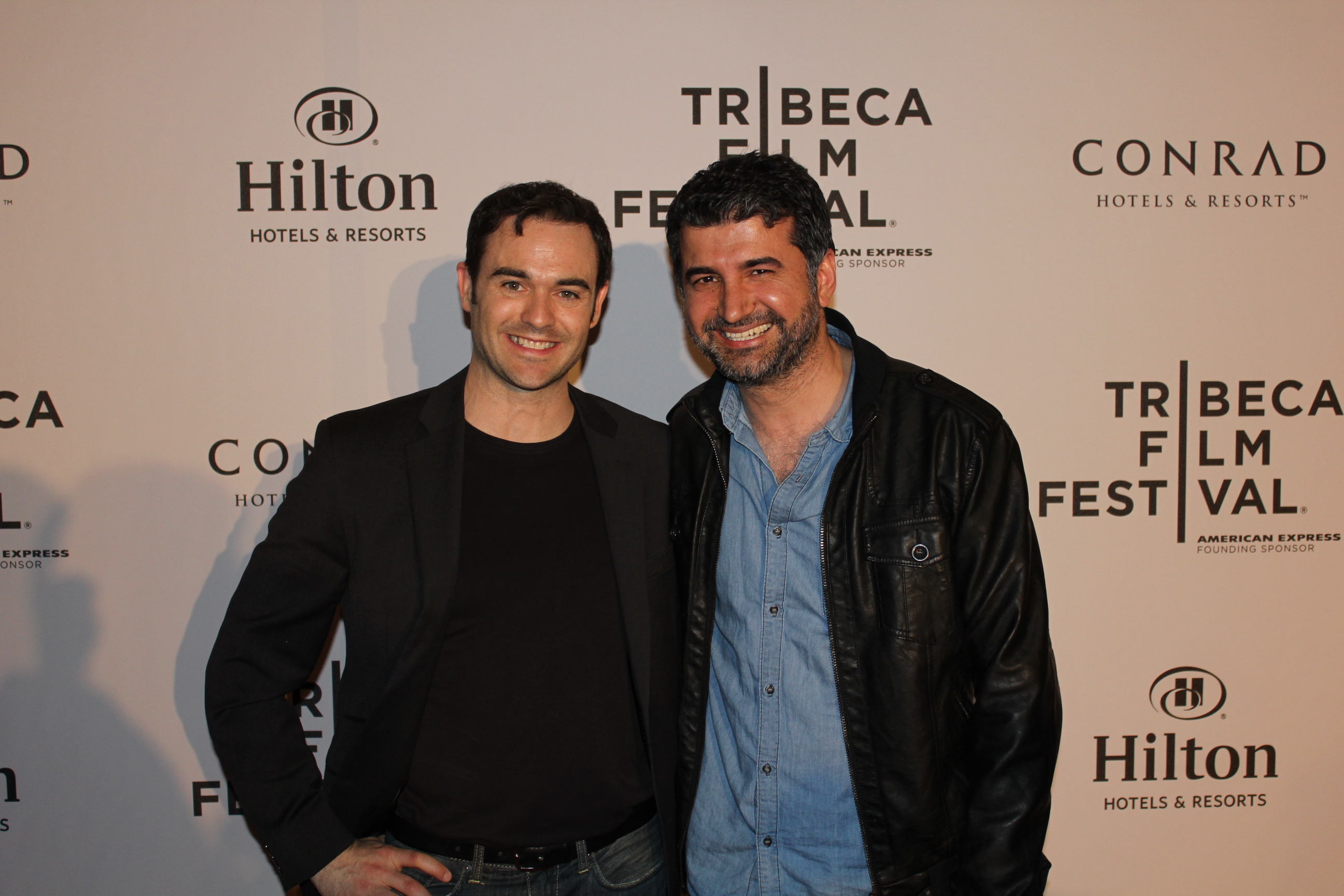 Rich Devaney poses with Hisham Zamam at the 2012 Tribeca Film Festival