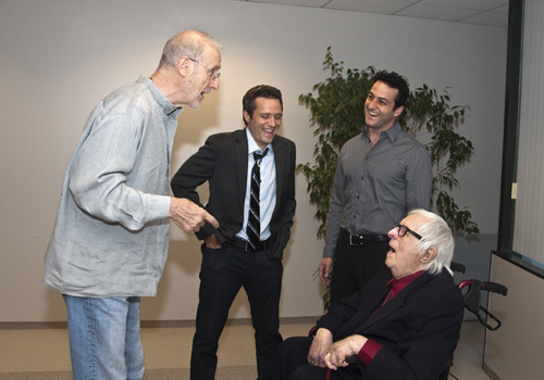 Ray Bradbury, James Cromwell, Seamus Dever and Jeff Canatta at the Writers Guild of America, West office in Los Angeles for a discussion panel event