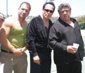 Bruno Amato,Tony Devon and Vincent Pastore on the set of Pizza with Bullets