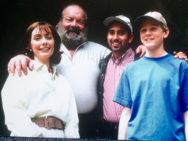 Three Forever's lead actors Susan Lyons, Bud Spencer and Justin Hardy with miniseries Director Franco Di Chiera