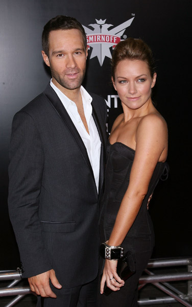 Actors Chris Diamantopoulos and Becki Newton attend the 2008 Tribeca Film Institute Fall Benefit screening of 
