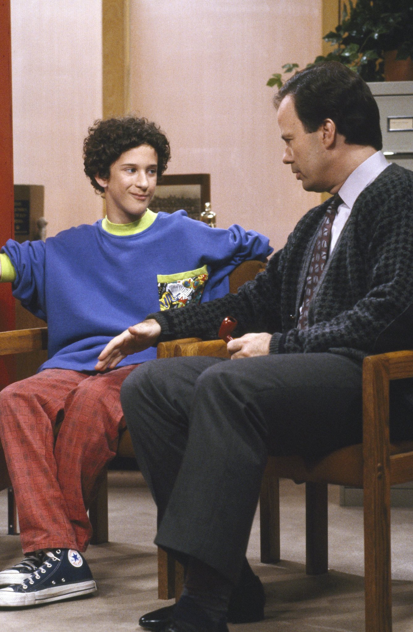 Still of Dustin Diamond and Dennis Haskins in Saved by the Bell (1989)
