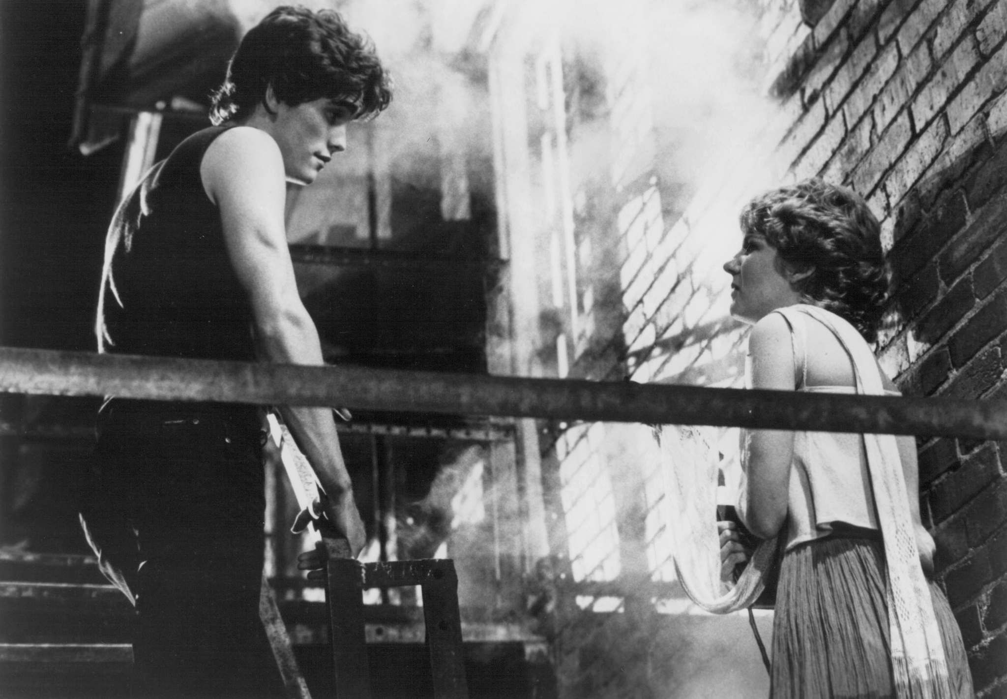 Still of Matt Dillon and Diana Scarwid in Rumble Fish (1983)