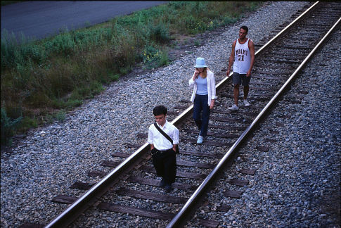 Still of Bobby Cannavale, Patricia Clarkson and Peter Dinklage in The Station Agent (2003)