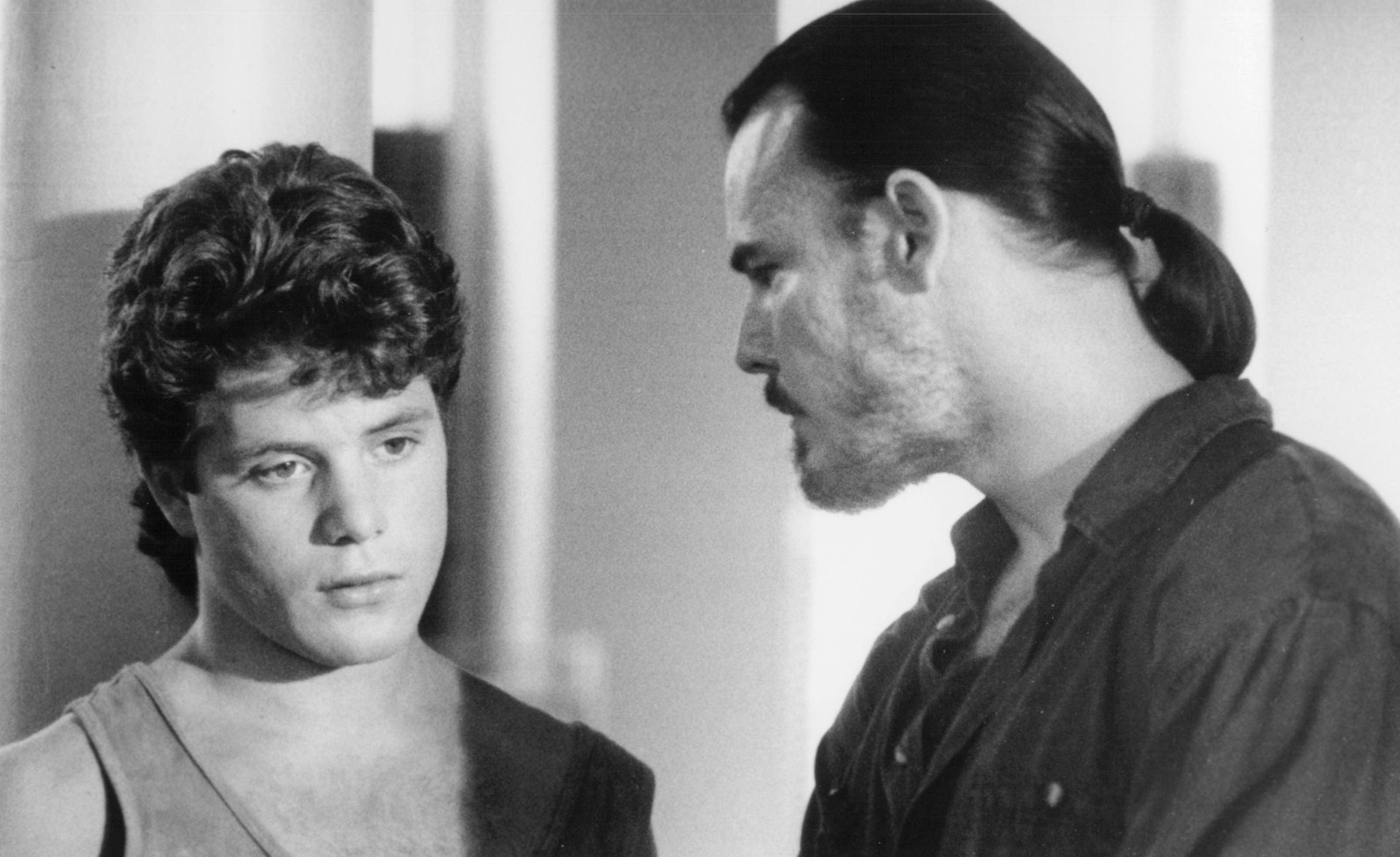 Still of Sean Astin and Andrew Divoff in Toy Soldiers (1991)
