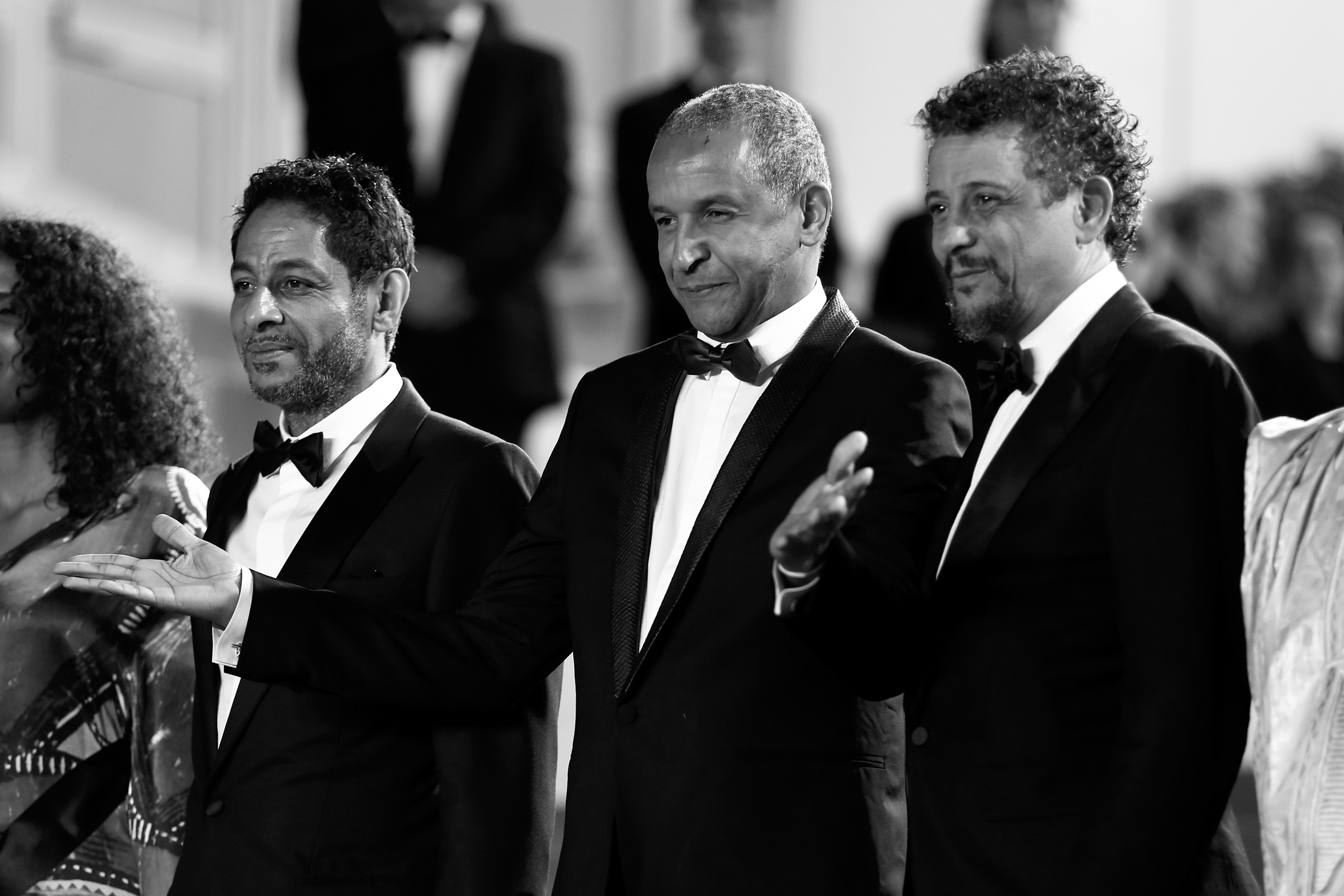 Abel Jafri, Abderrahmane Sissako and Hichem Yacoubi at event of Timbuktu (2014)