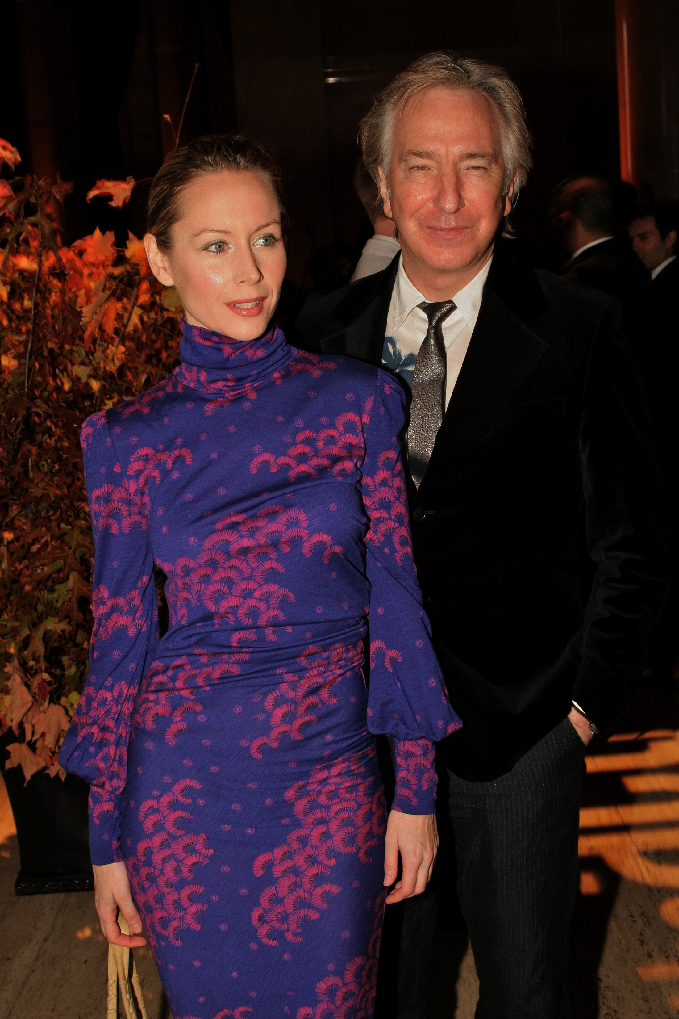 Megan Dodds and Alan Rickman attend The Acting Company's Annual Masquerade Costume Ball