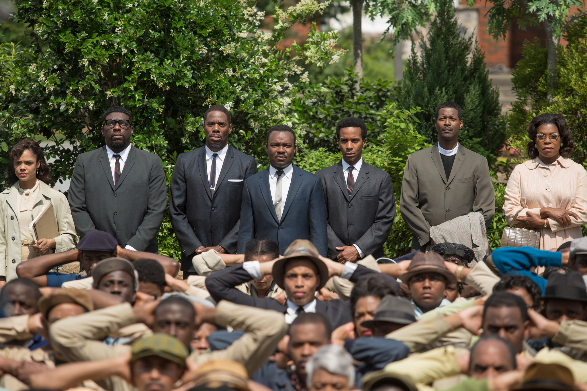 Still of Lorraine Toussaint, Colman Domingo, David Oyelowo, Corey Reynolds and Tessa Thompson in Selma (2014)