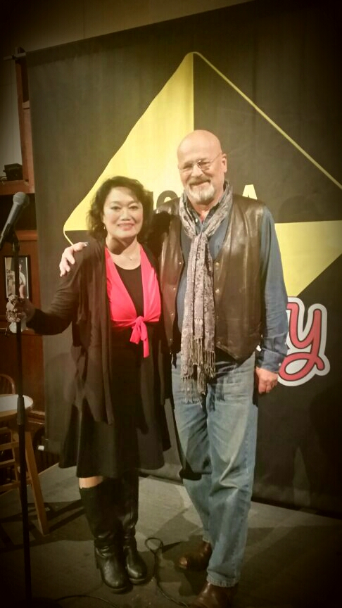 Editha Domingo together with Swedish actor and Stand - up comedian THOMAS OREDSSON. Thomas is Editha's idol since the 90's.Thomas is a giving mentor and professor to media arts of Comedy.A true veteran is the truest sense of Comedy Society.