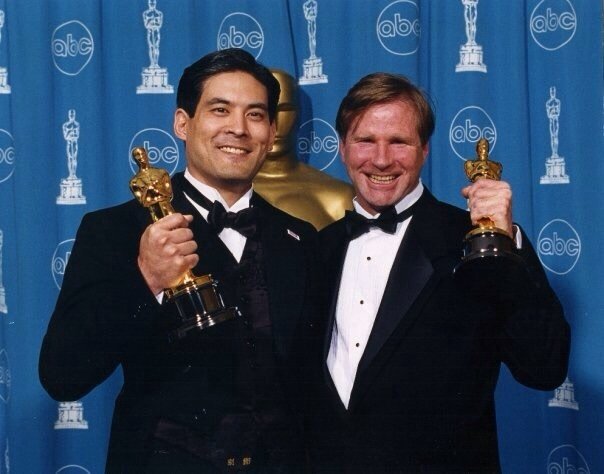 Chris Tashima (director) and Chris Donahue (producer) at the 70th Annual Academy Awards - Live Action Short Film winners, for 