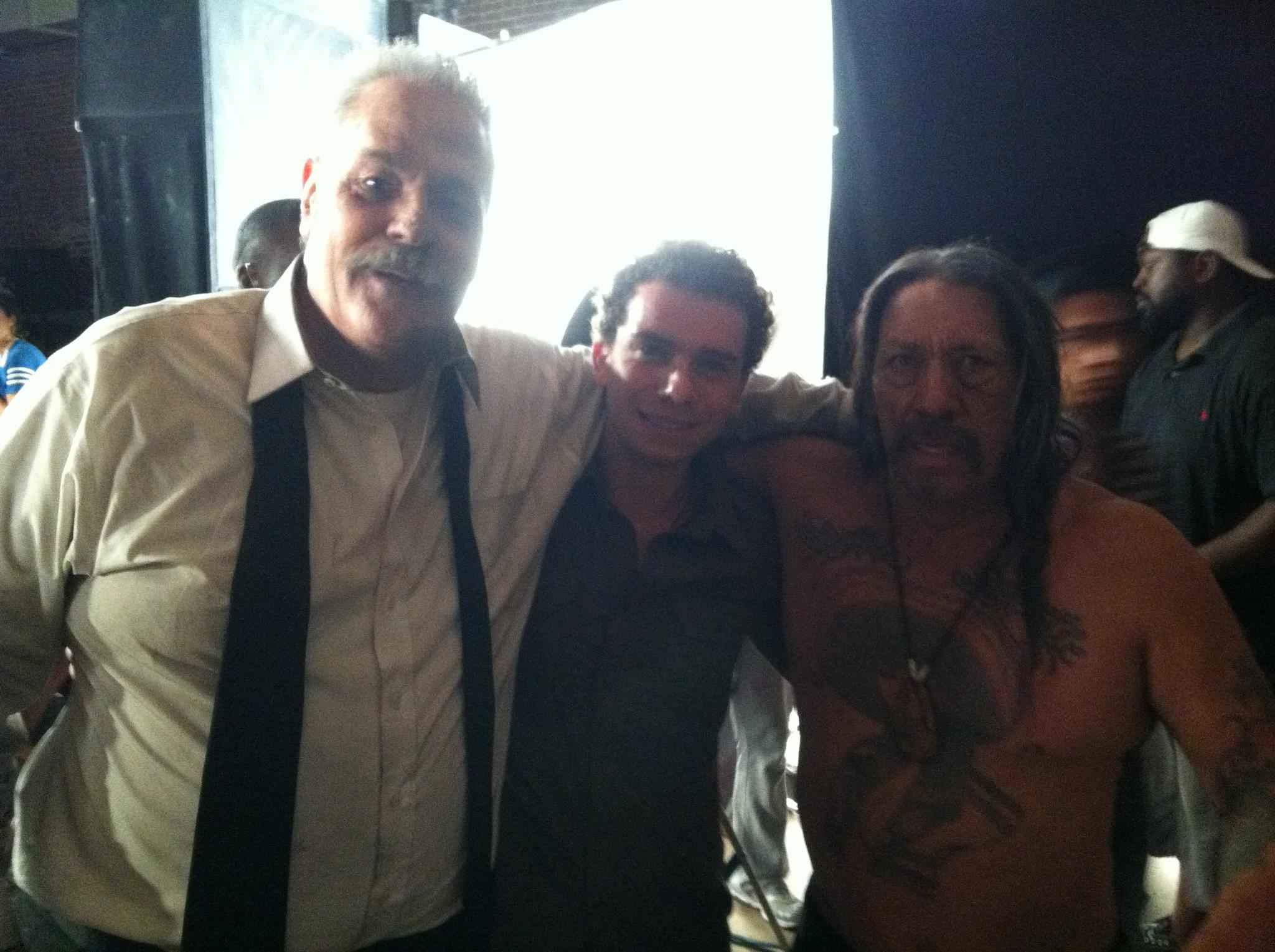 M.C Gainey, Marc Donato and Danny Trejo On Set Of 