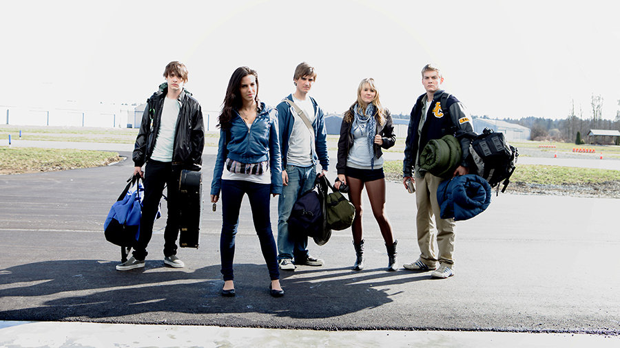 Still of Ryan Donowho, Jessica Lowndes, Landon Liboiron, Julianna Guill and Jake Weary in Altitude