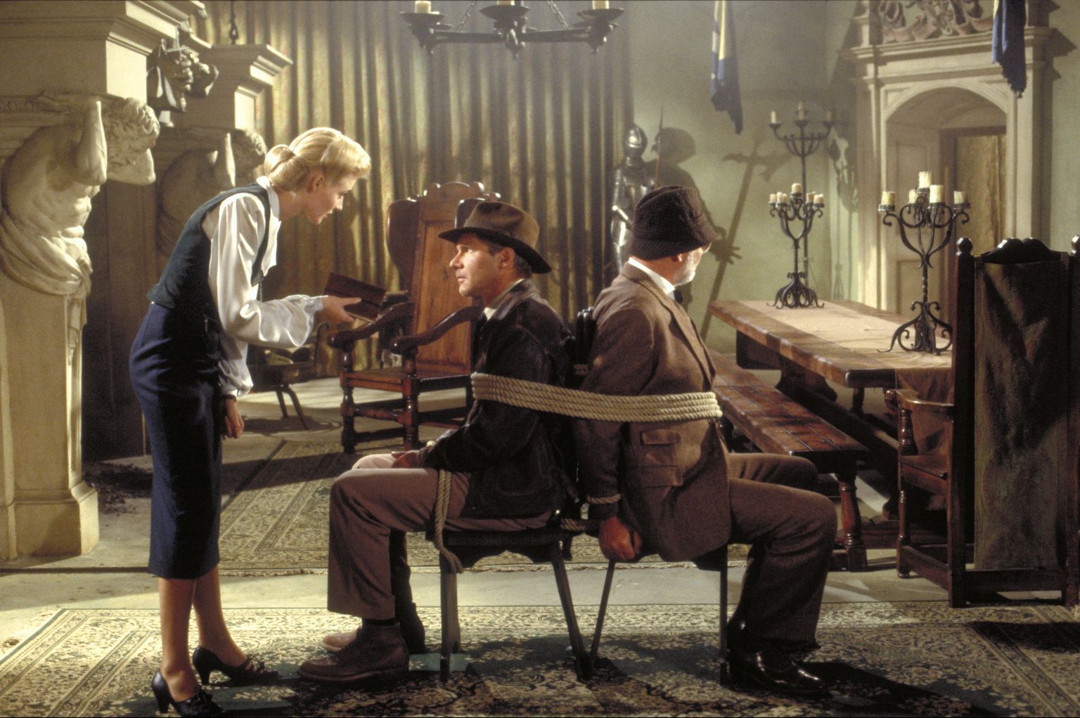 Still of Sean Connery, Harrison Ford and Alison Doody in Indiana Dzounsas ir paskutinis kryziaus zygis (1989)