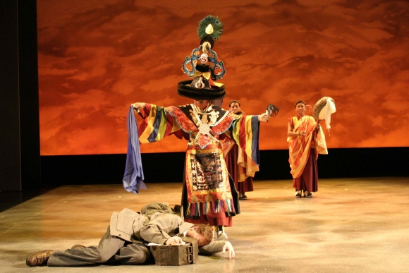 Tsering Dorjee bawa, feature as Black hat dancer, in a play called, Tibet Through Red Box. in Seattle Childrens Theater.