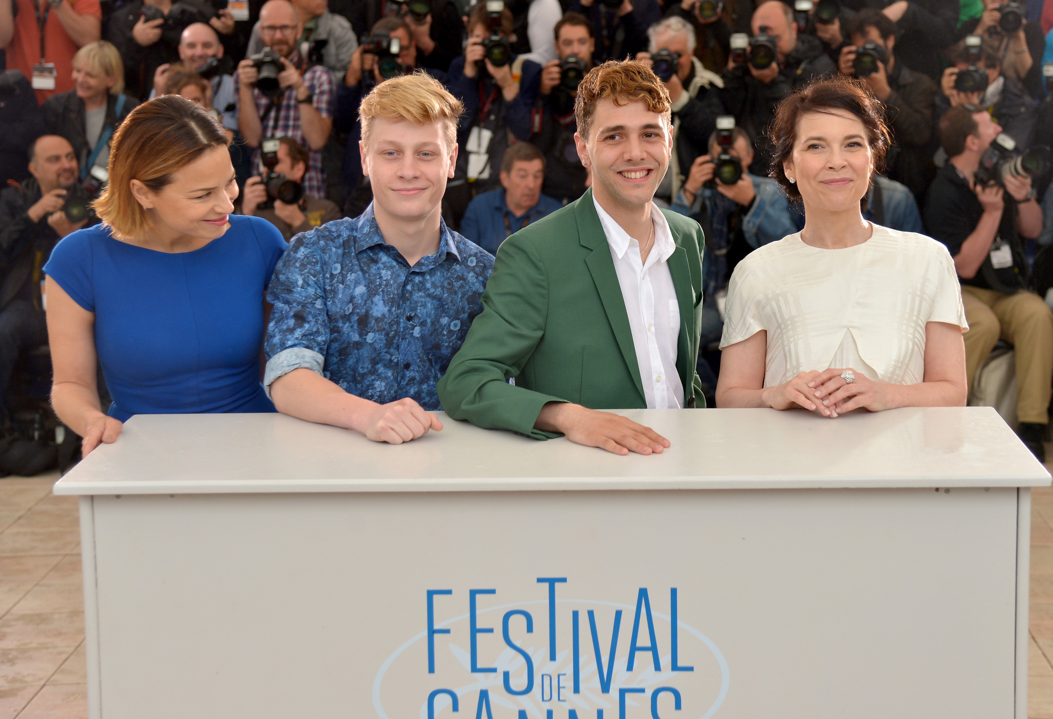 Suzanne Clément, Xavier Dolan, Anne Dorval and Antoine-Olivier Pilon at event of Mommy (2014)